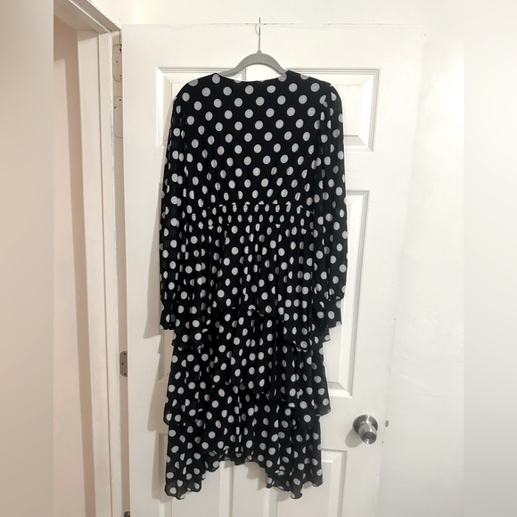 Polka Dot Mesh Tiered Dress - Picture 2 of 3